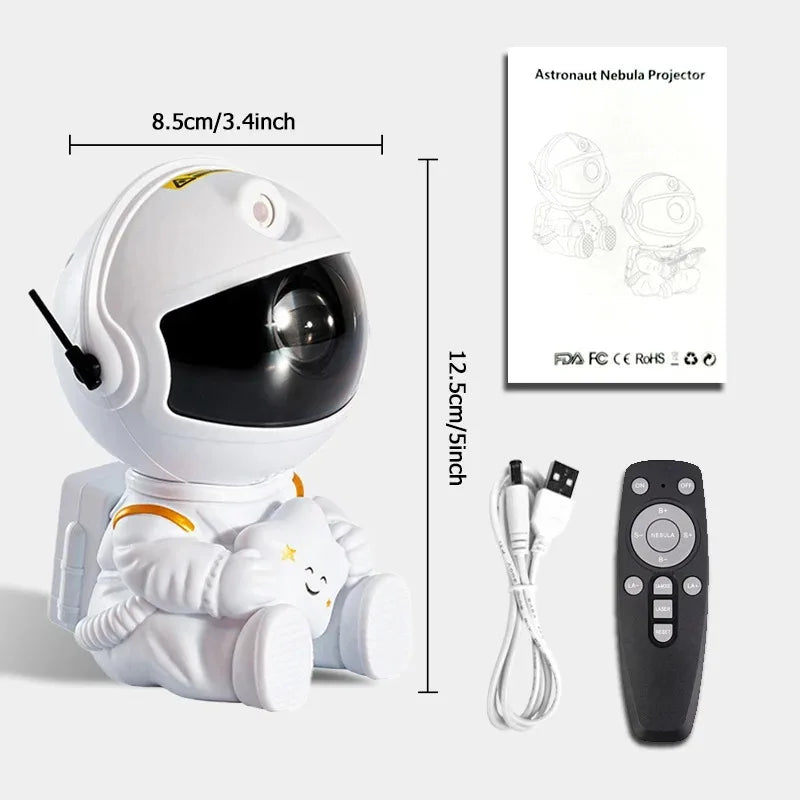 Astronaut Starry Sky Projector Lamp Galaxy Nebula Night Light for Bedroom Decor